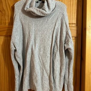 Simply Vera Vera Wang Light Gray Cowl Neck Turtleneck Sweater